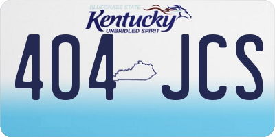 KY license plate 404JCS