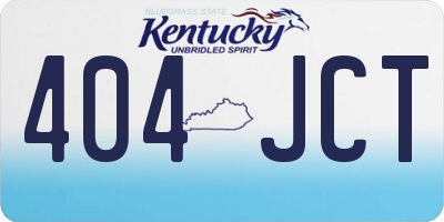 KY license plate 404JCT