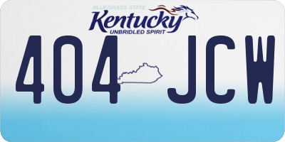 KY license plate 404JCW