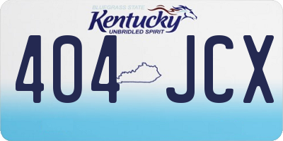 KY license plate 404JCX