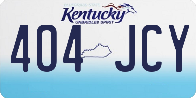 KY license plate 404JCY