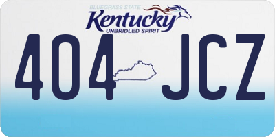KY license plate 404JCZ