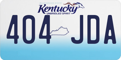 KY license plate 404JDA