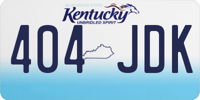 KY license plate 404JDK
