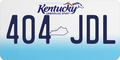 KY license plate 404JDL