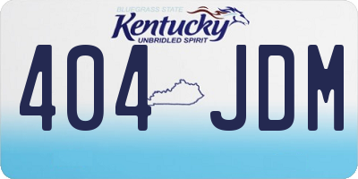 KY license plate 404JDM