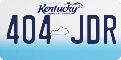 KY license plate 404JDR