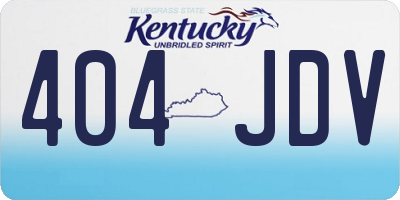 KY license plate 404JDV