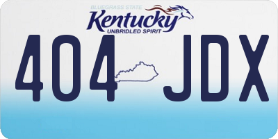 KY license plate 404JDX