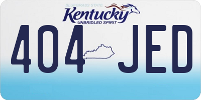 KY license plate 404JED