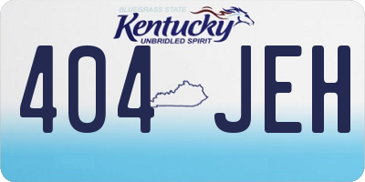 KY license plate 404JEH
