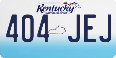 KY license plate 404JEJ