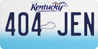 KY license plate 404JEN