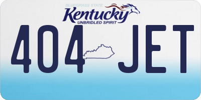KY license plate 404JET