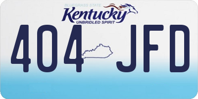 KY license plate 404JFD