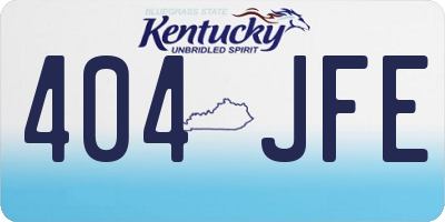 KY license plate 404JFE
