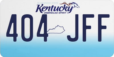 KY license plate 404JFF