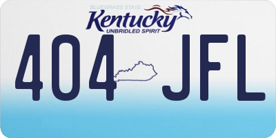KY license plate 404JFL