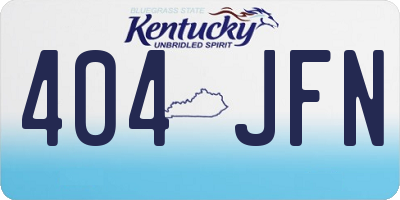 KY license plate 404JFN
