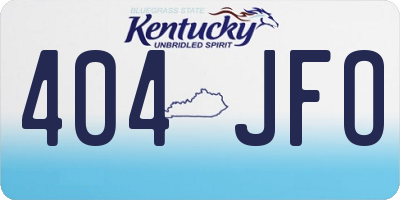 KY license plate 404JFO
