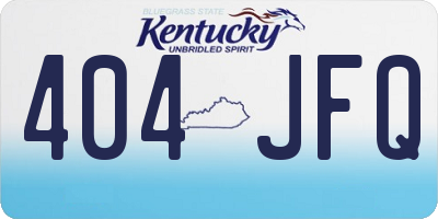 KY license plate 404JFQ