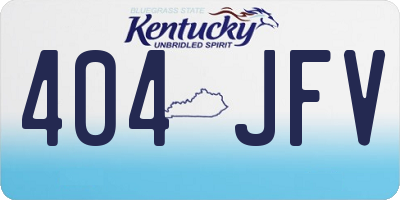 KY license plate 404JFV
