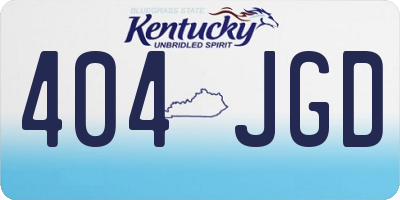 KY license plate 404JGD