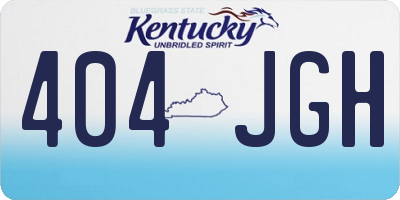 KY license plate 404JGH
