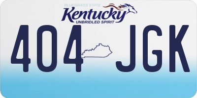 KY license plate 404JGK