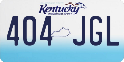 KY license plate 404JGL