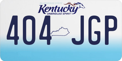 KY license plate 404JGP