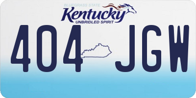 KY license plate 404JGW