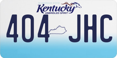 KY license plate 404JHC