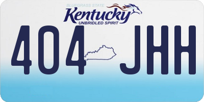 KY license plate 404JHH