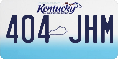 KY license plate 404JHM