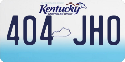 KY license plate 404JHO