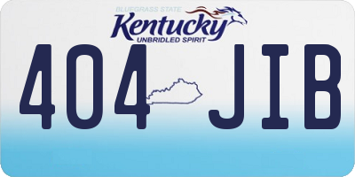 KY license plate 404JIB