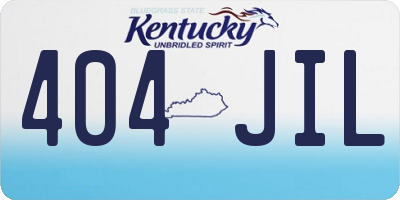 KY license plate 404JIL