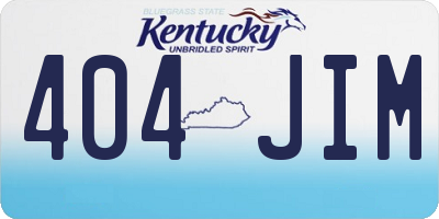 KY license plate 404JIM