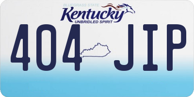 KY license plate 404JIP