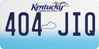 KY license plate 404JIQ