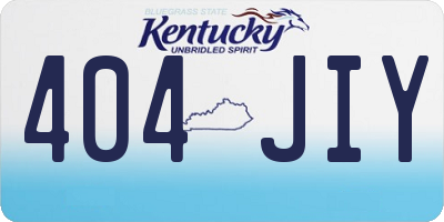 KY license plate 404JIY