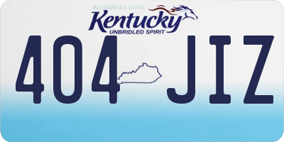 KY license plate 404JIZ