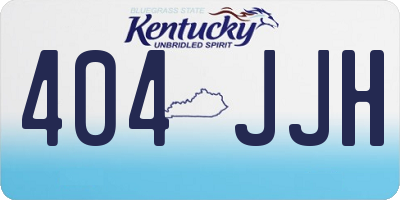 KY license plate 404JJH