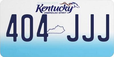 KY license plate 404JJJ