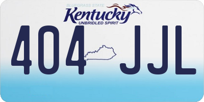 KY license plate 404JJL