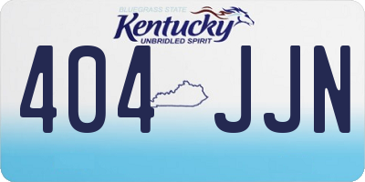 KY license plate 404JJN