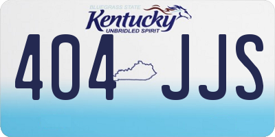 KY license plate 404JJS