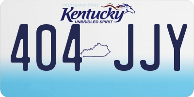 KY license plate 404JJY