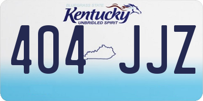 KY license plate 404JJZ